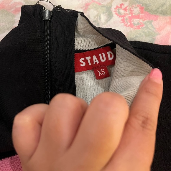 STAUD Short Sleeve Nat Top Rainbow Yin Yang XS - Picture 2 of 7